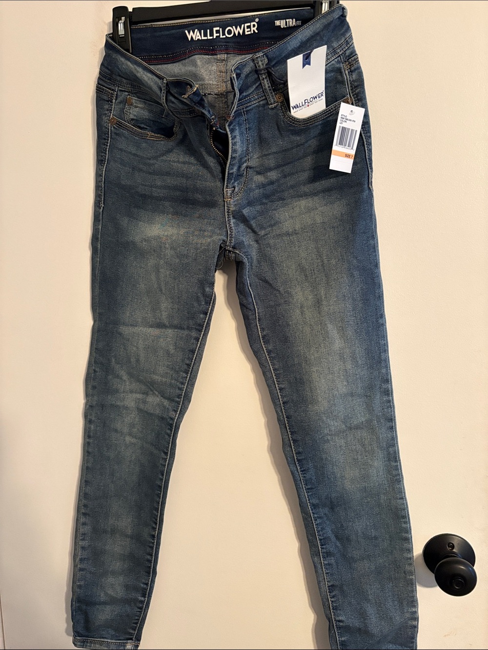 Wallflower Slim High-Rise Skinny Jeans - Medium Blue